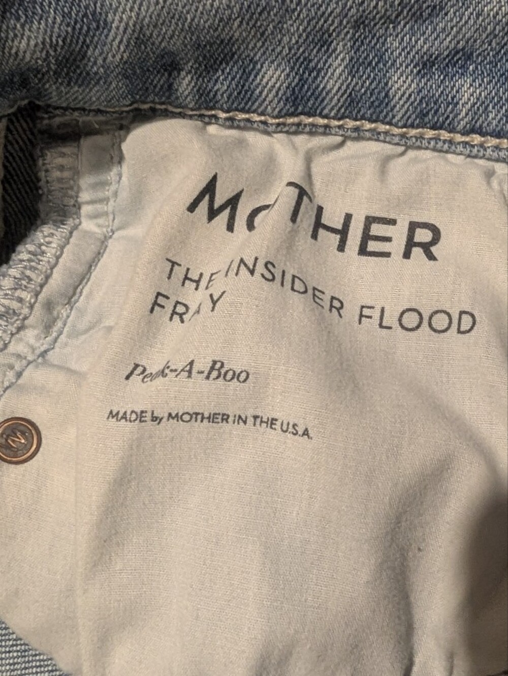 MOTHER Insider Flood Fray in Peek-a-boo sz 30 - Picture 13 of 15